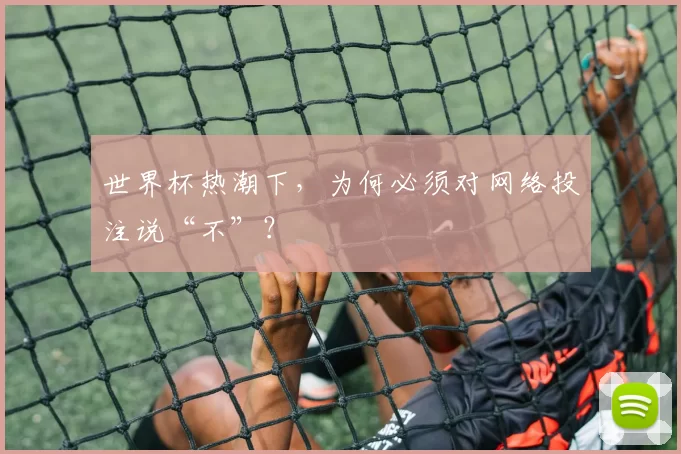 世界杯热潮下,为何必须对网络投注说“不”?