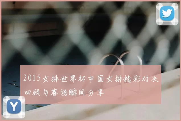 2015女排世界杯中国女排精彩对决回顾与赛场瞬间分享
