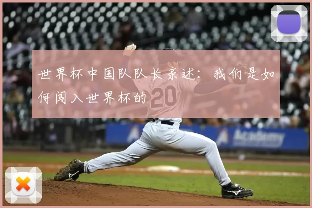 世界杯中国队队长亲述:我们是如何闯入世界杯的